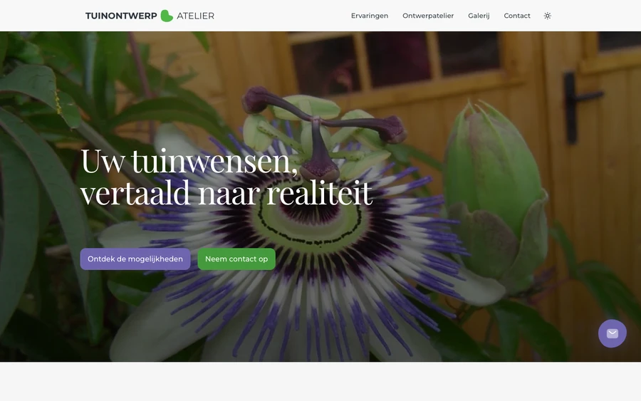 Screenshot van tuinontwerpatelier.nl