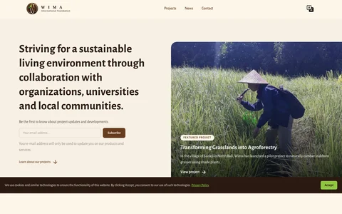 Screenshot van Wima Foundation